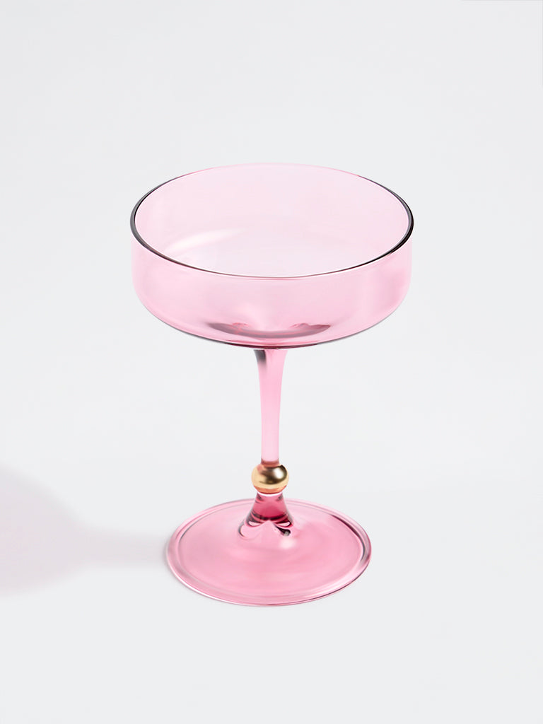 Westside Home Pink Gold-Detail Coupe Glass