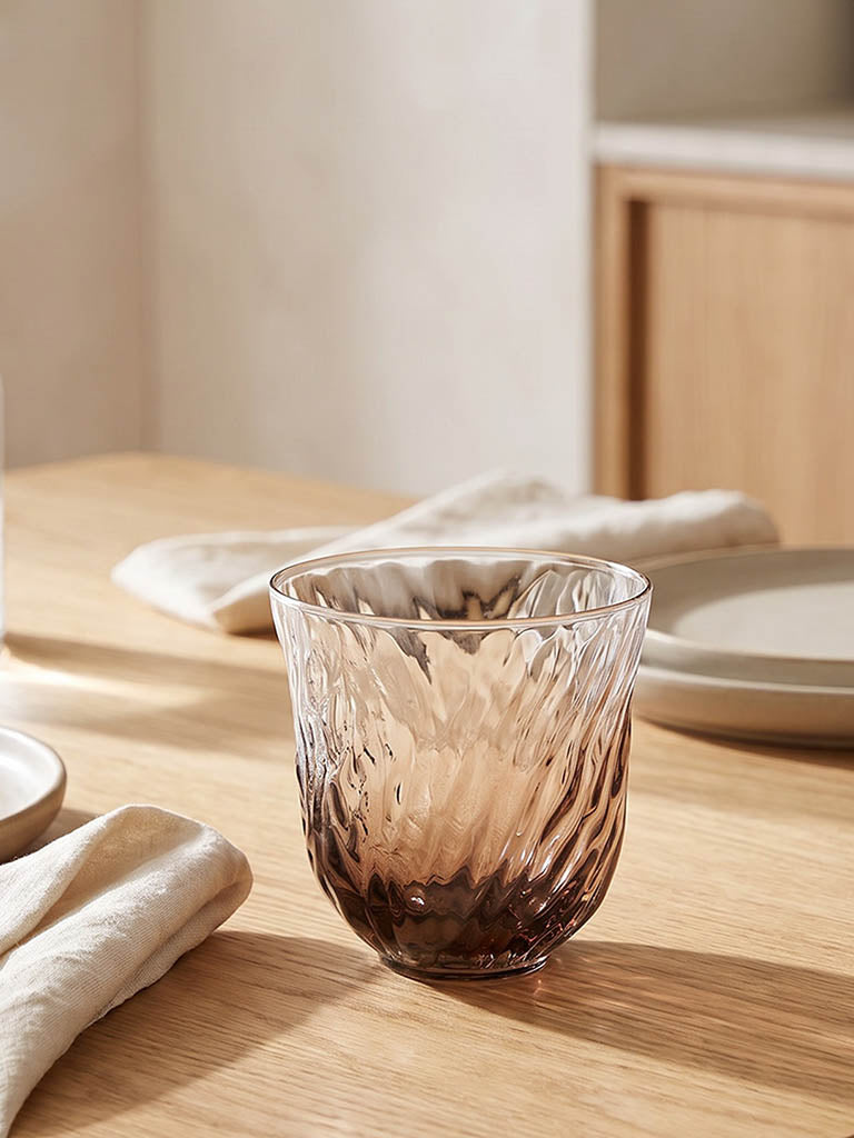 Westside Home Brown Textured Ombre Water Glass
