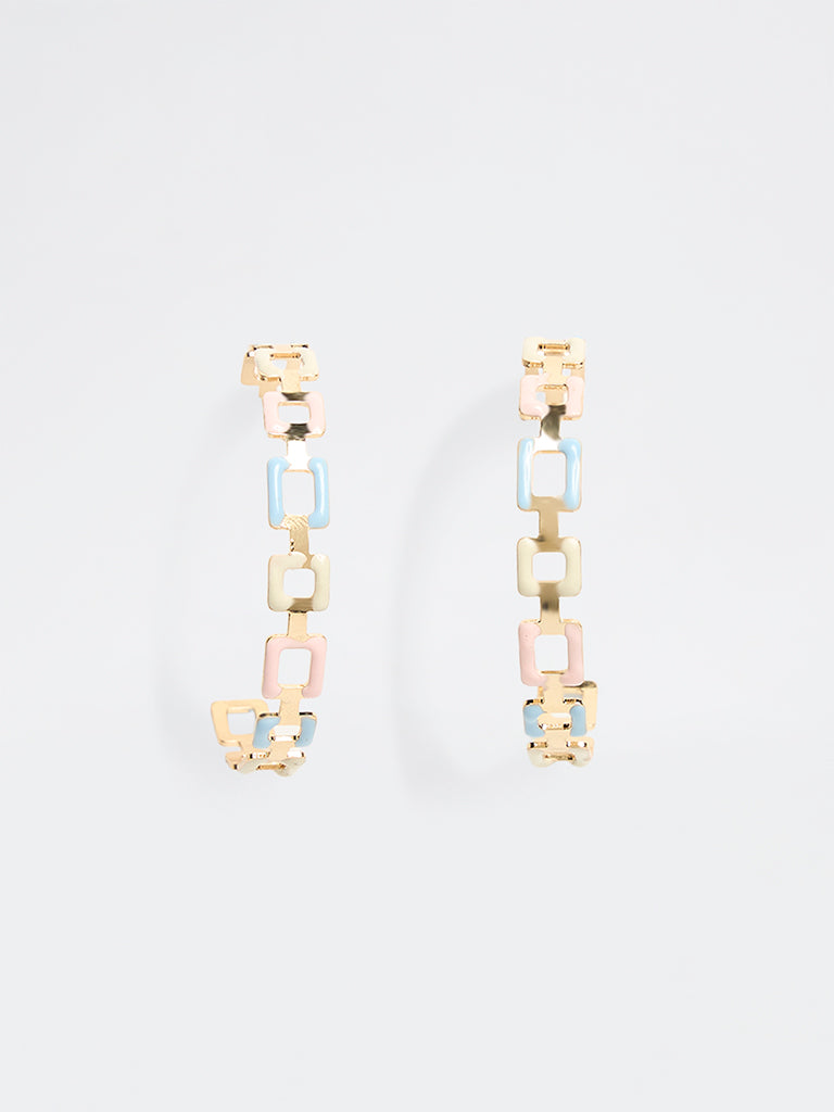 Westside Accessories Gold Statement Hoops Earrings