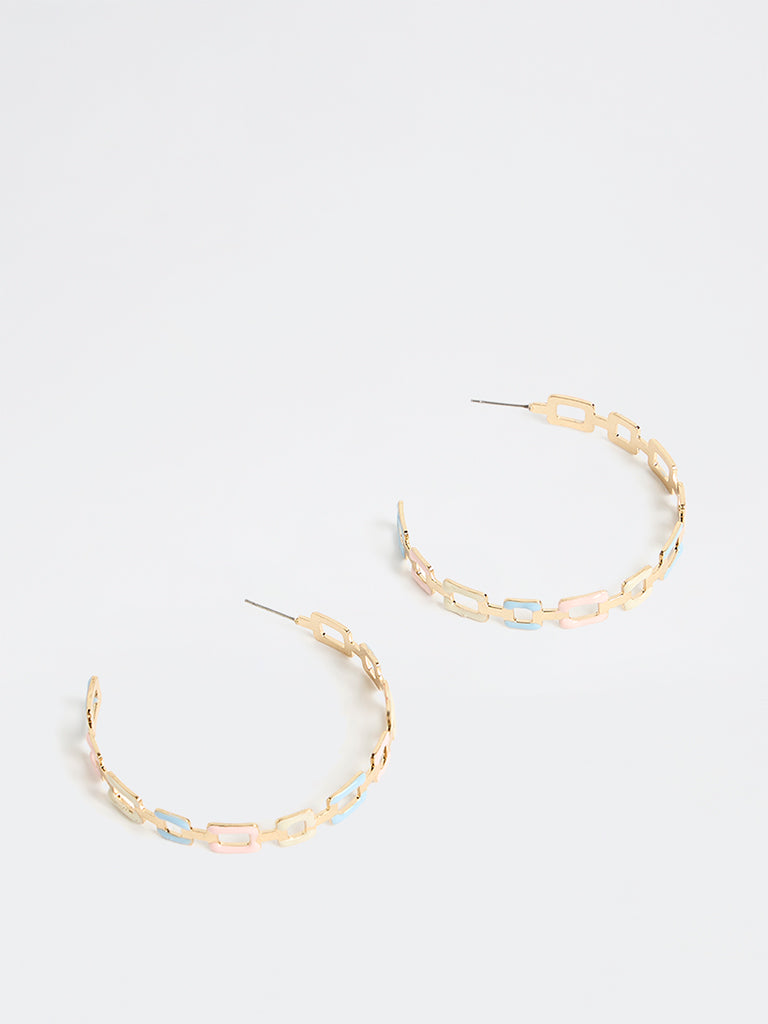 Westside Accessories Gold Statement Hoops Earrings