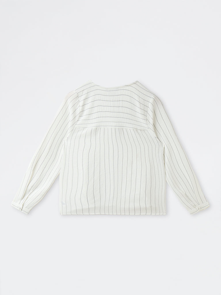 Wardrobe Ivory Striped Blouse