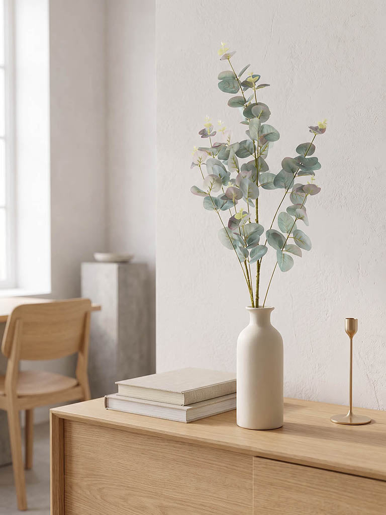 Westside Home Green Eucalyptus Leaf Artificial Plant