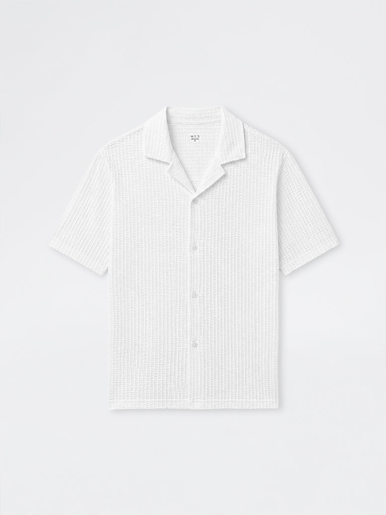 WES Casuals Off-White Solid Relaxed-Fit T-Shirt