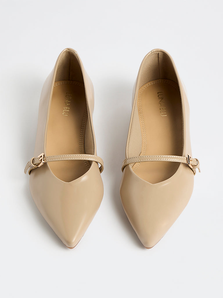 LUNA BLU Taupe Mary Jane Shoes