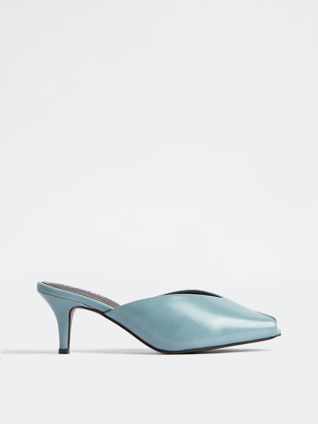 LUNA BLU Blue Peep Toe Kitten Heel Sandals