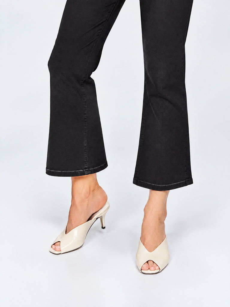 LUNA BLU Ivory Peep Toe Kitten Heel Sandals