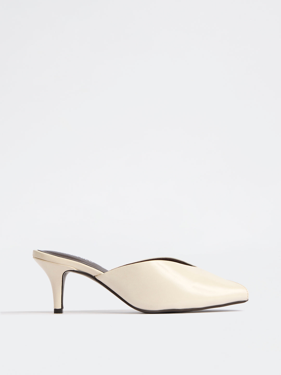 LUNA BLU Ivory Peep Toe Kitten Heel Sandals
