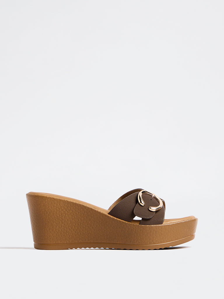 LUNA BLU Brown Heel Sandals