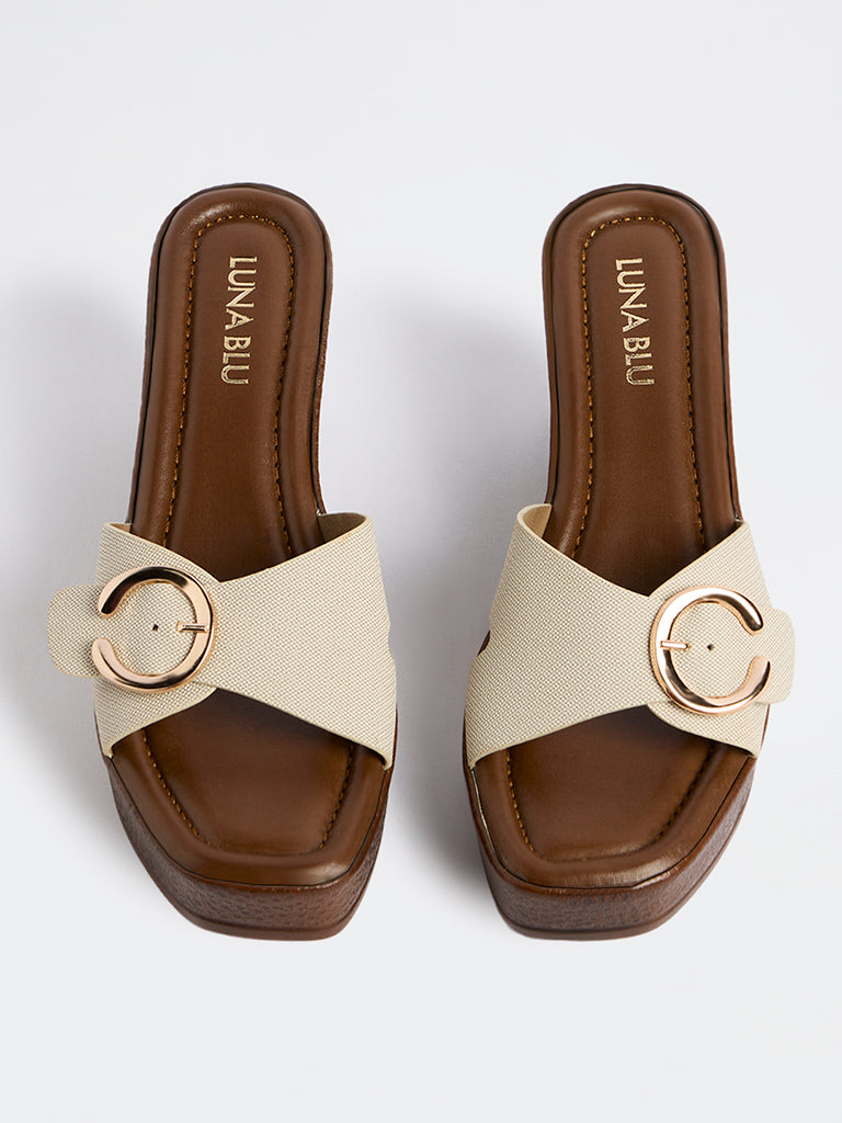 LUNA BLU Ivory Heel Sandals