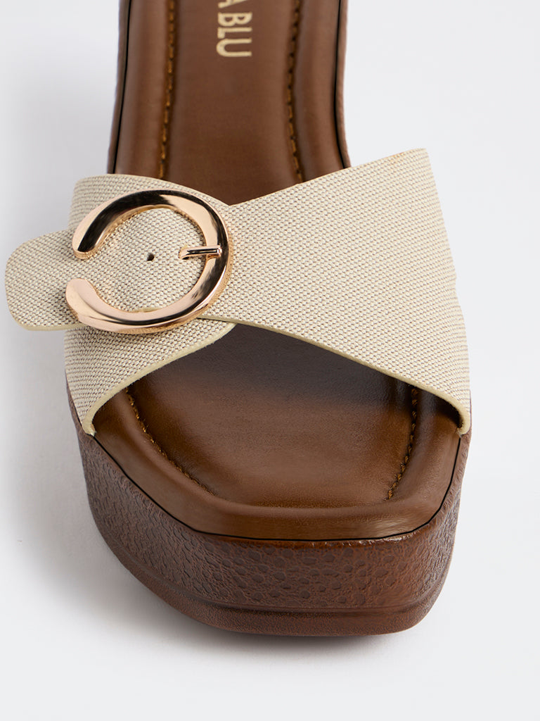 LUNA BLU Ivory Heel Sandals