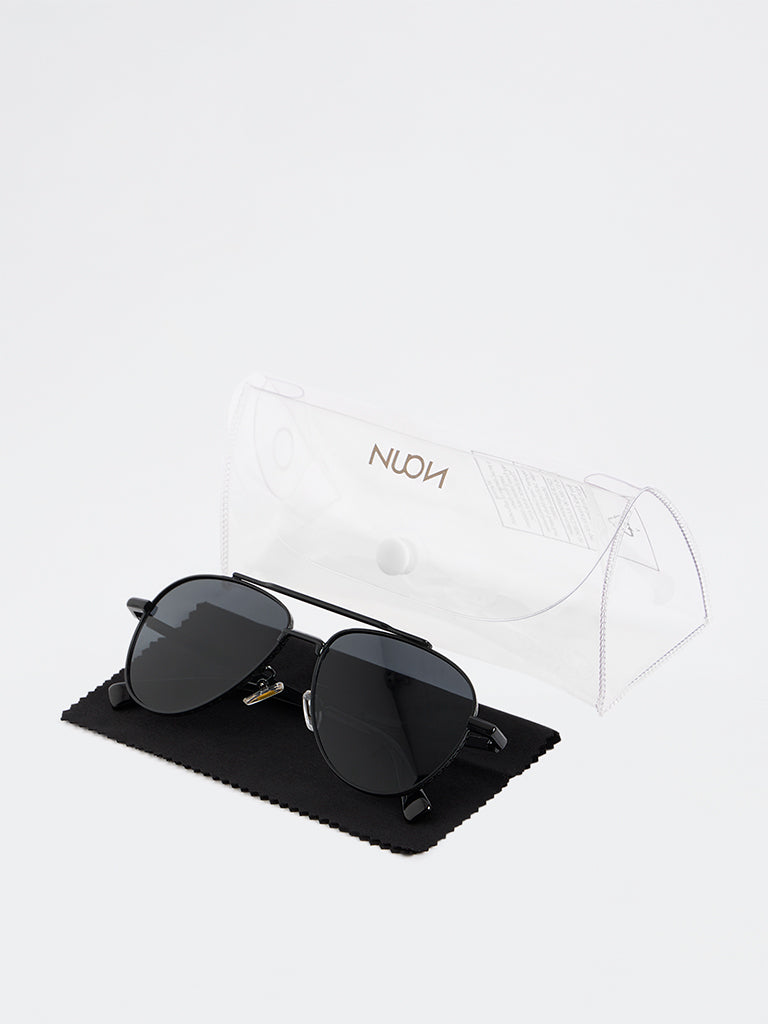 Westside Accessories Black Aviator Sunglasses - Comes with a Pouch and Cleaning Cloth