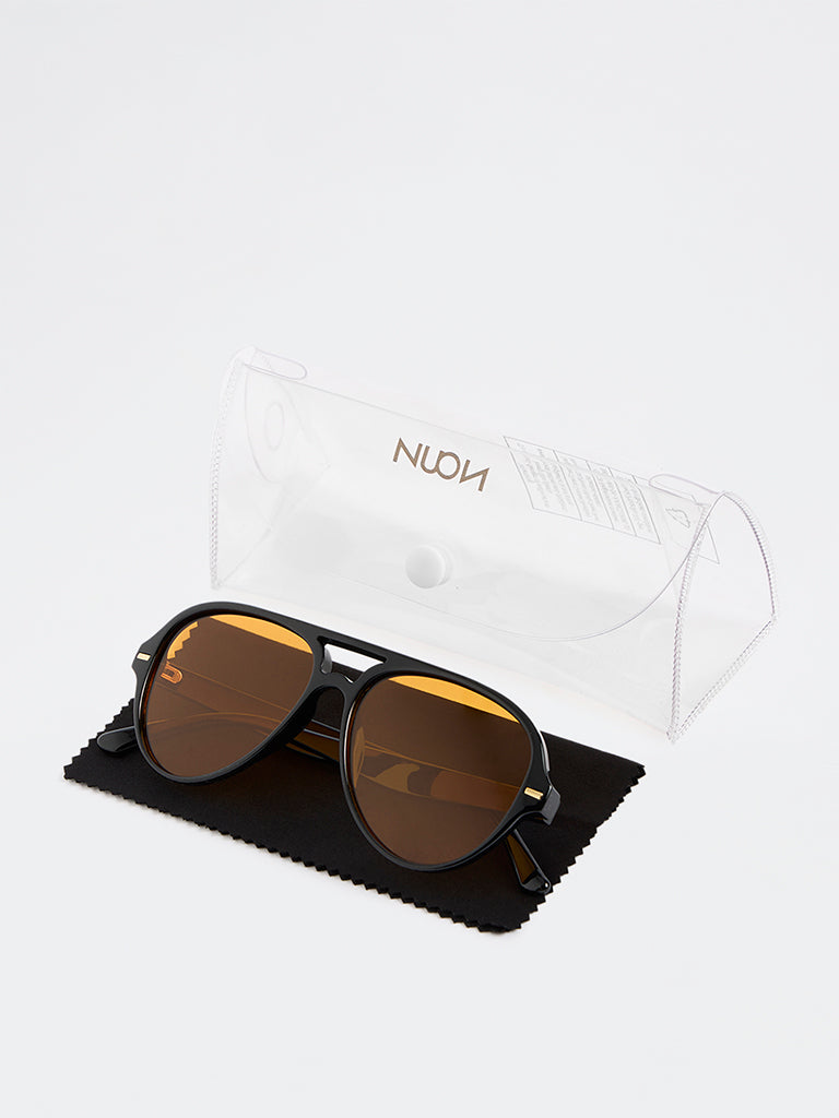 Westside Accessories Black Aviator Sunglasses - Comes with a Pouch and Cleaning Cloth
