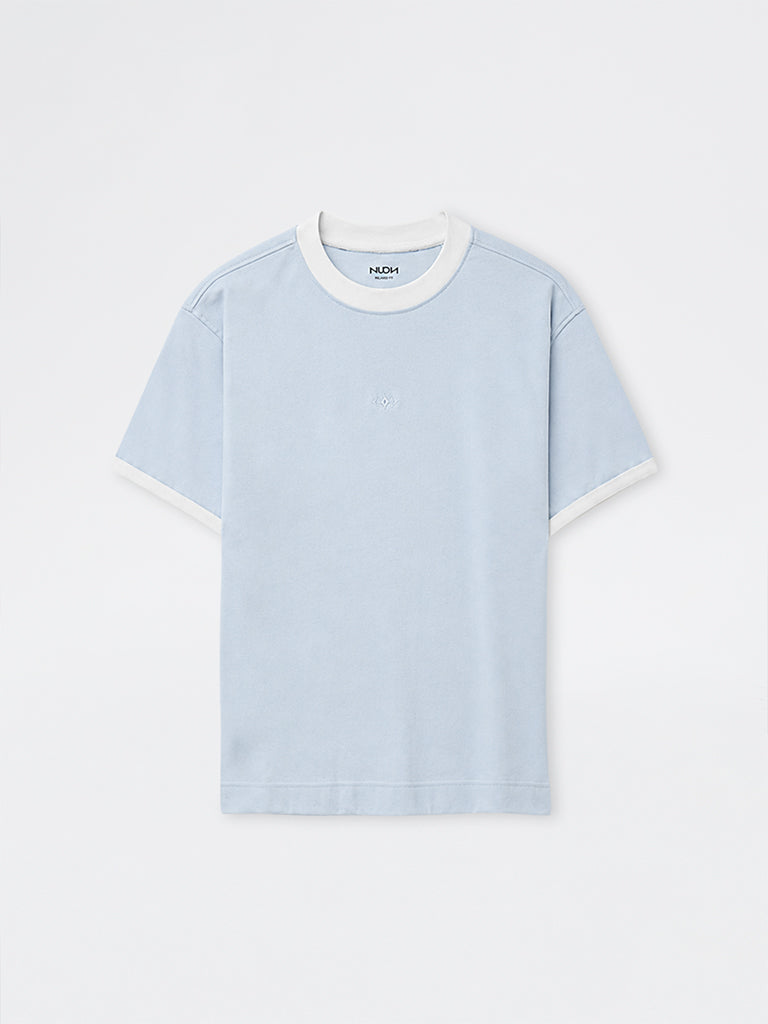 Nuon Blue Relaxed-Fit Cotton-Blend T-Shirt