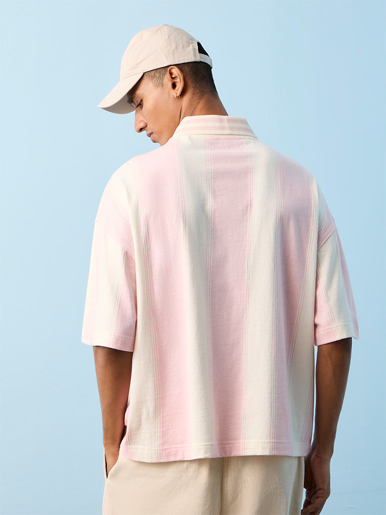 Nuon Pink Printed Relaxed-Fit T-Shirt