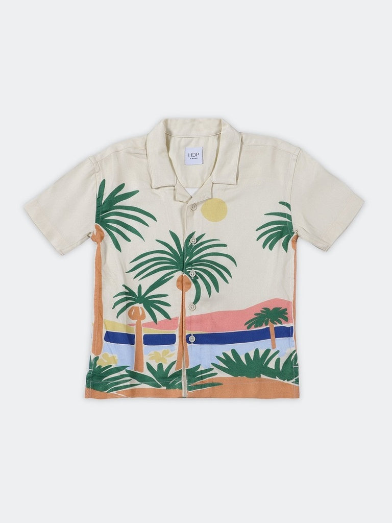 HOP Kids Boys Stone Palm Tree Printed Shirt