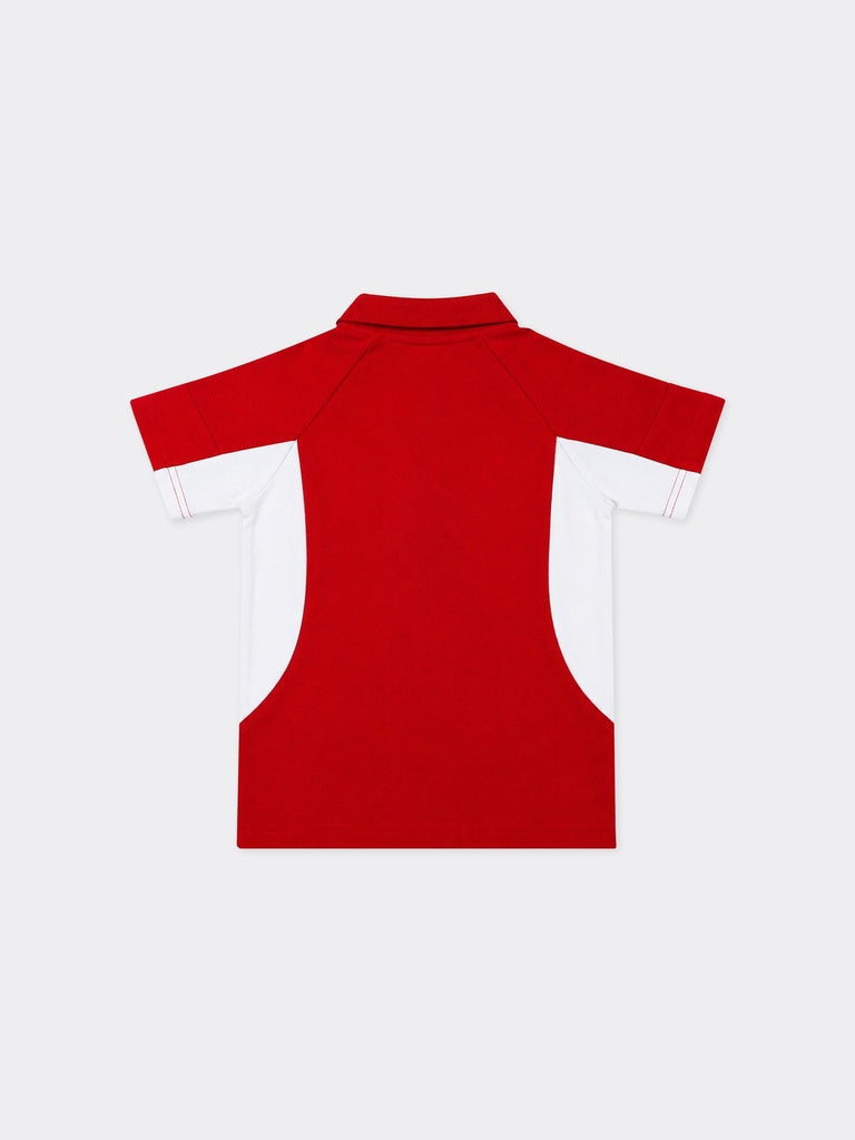 HOP Kids Boys Red Racing Graphic Cotton Polo T-Shirt