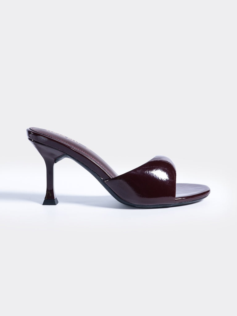 LUNA BLU Burgundy Stiletto Heel Mules