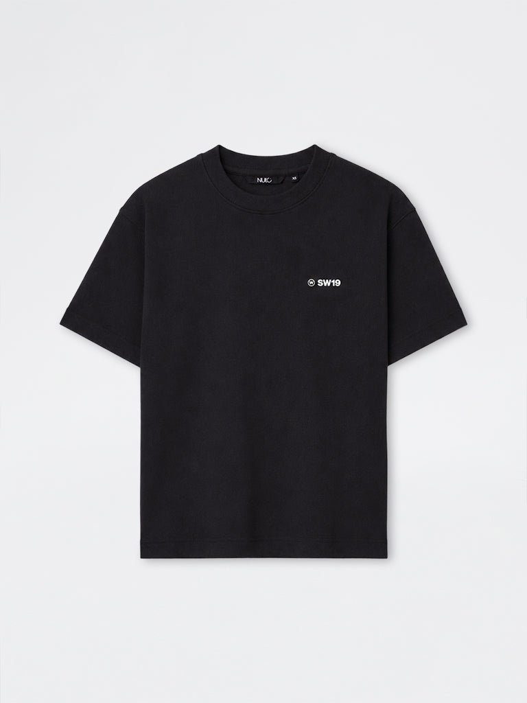 Nuoflexx Charcoal Textured Relaxed-Fit Cotton-Blend T-Shirt