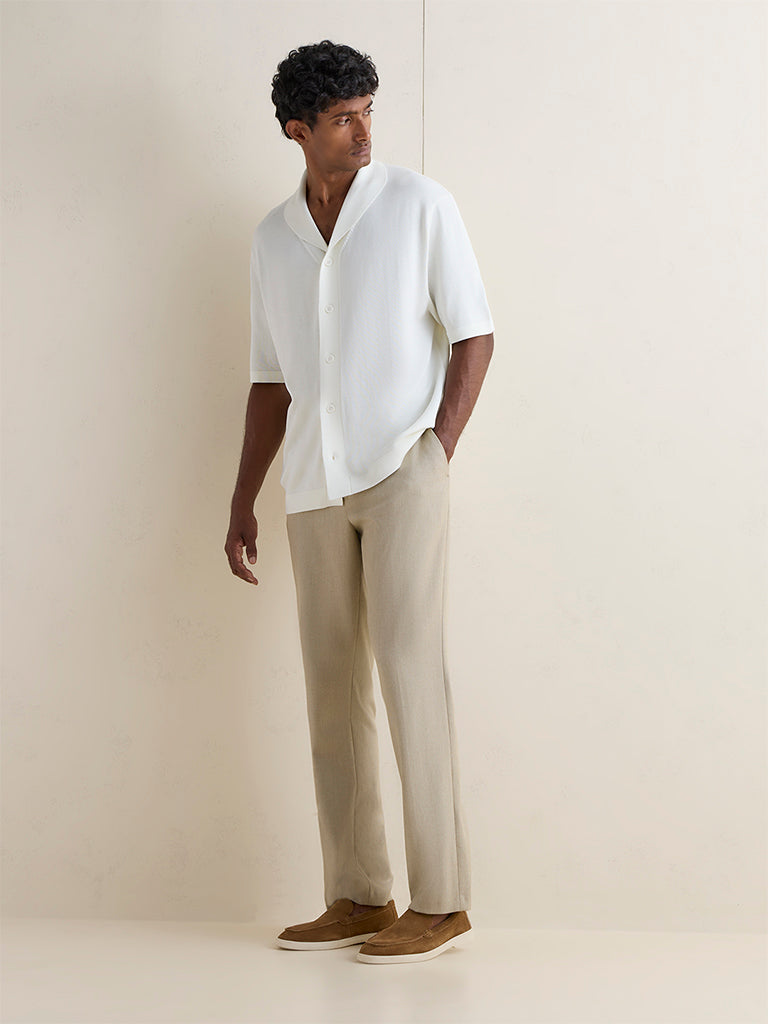 Ascot Off-White Relaxed-Fit Sweater