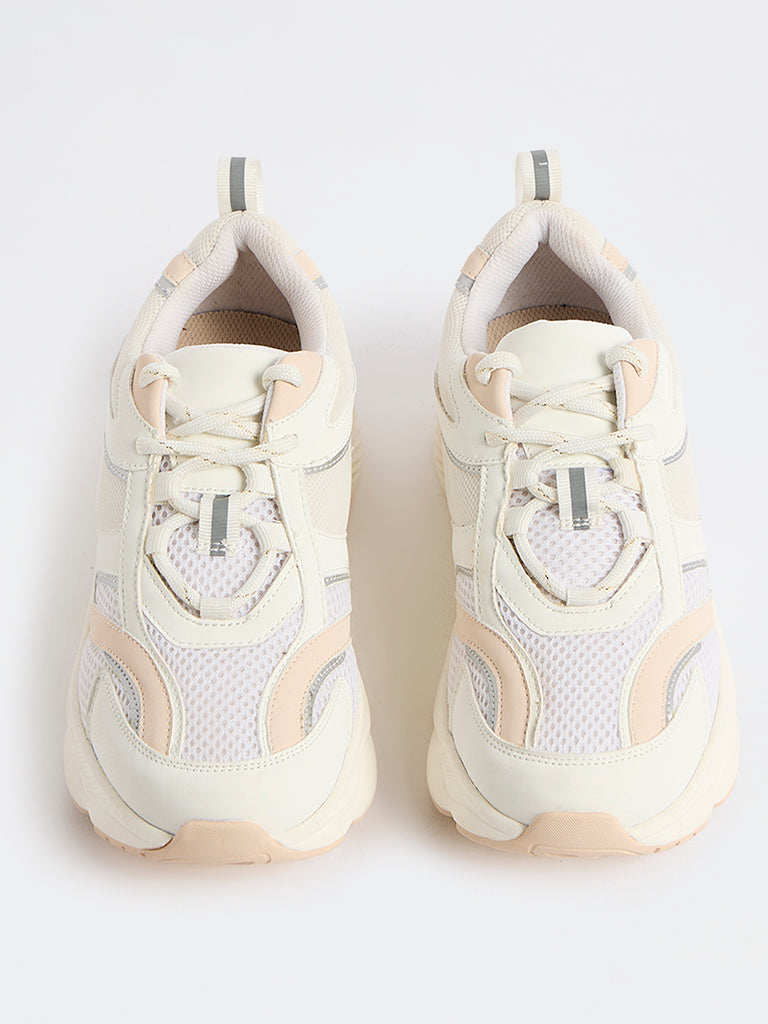LUNA BLU Beige Chunky Sneakers