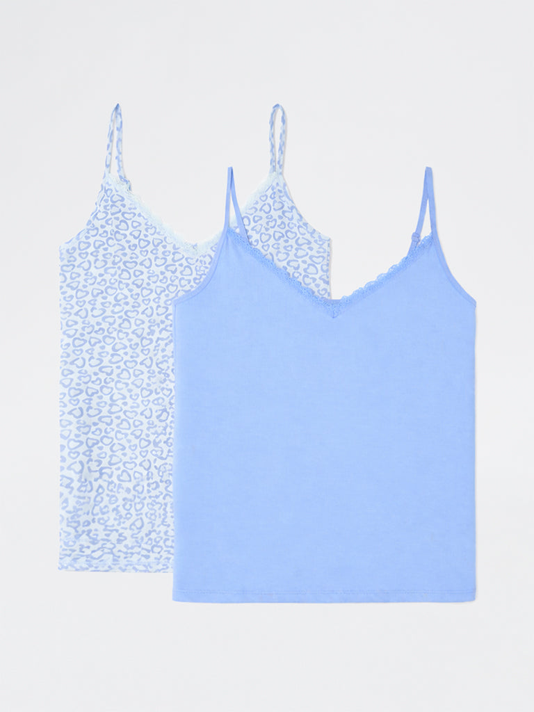 Superstar 2-Pack Printed Cotton-Blend Camisoles