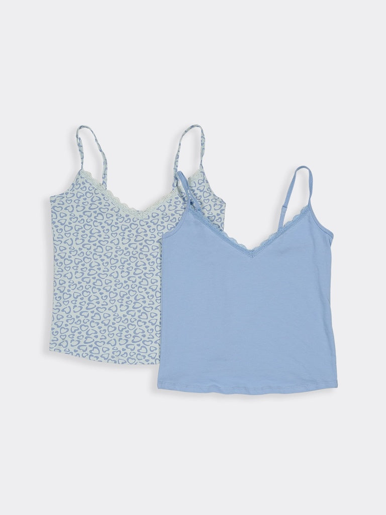 Superstar 2-Pack Printed Cotton-Blend Camisoles