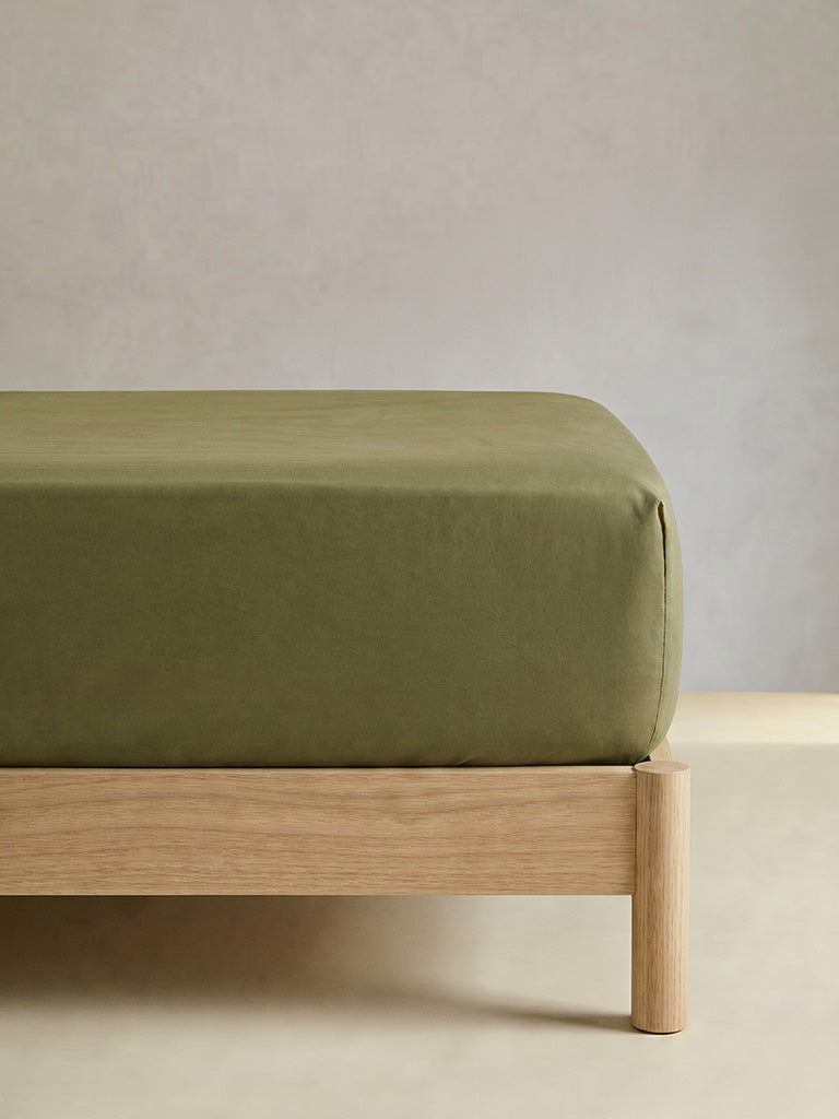 Westside Home Olive Solid King Bed Sheet Set