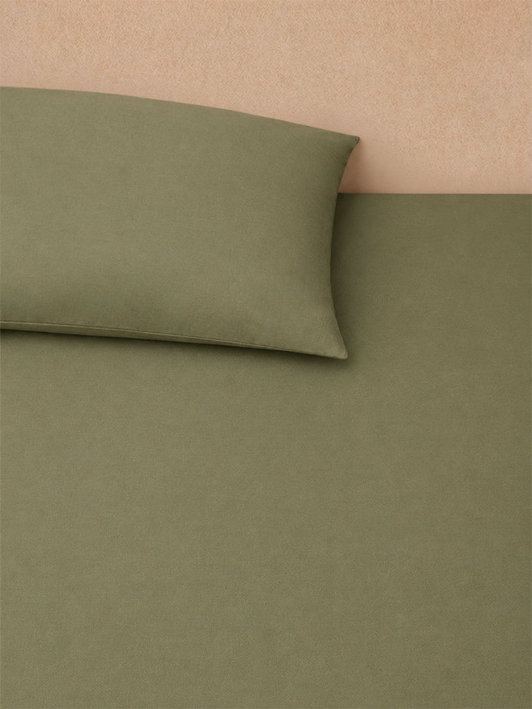 Westside Home Olive Solid King Bed Sheet Set