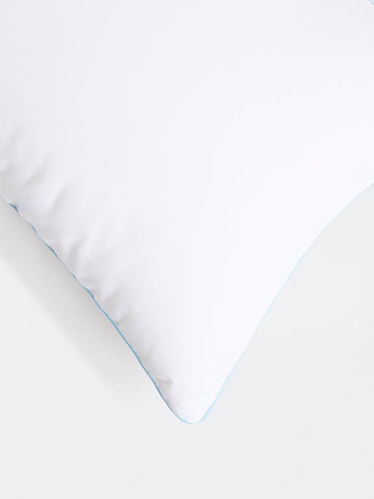 Westside Home White Piping Detailed Plush Pillow