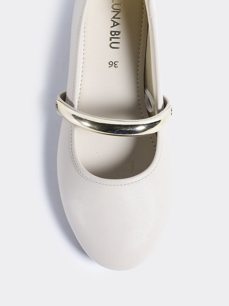 LUNA BLU Ivory Mary Jane Shoes