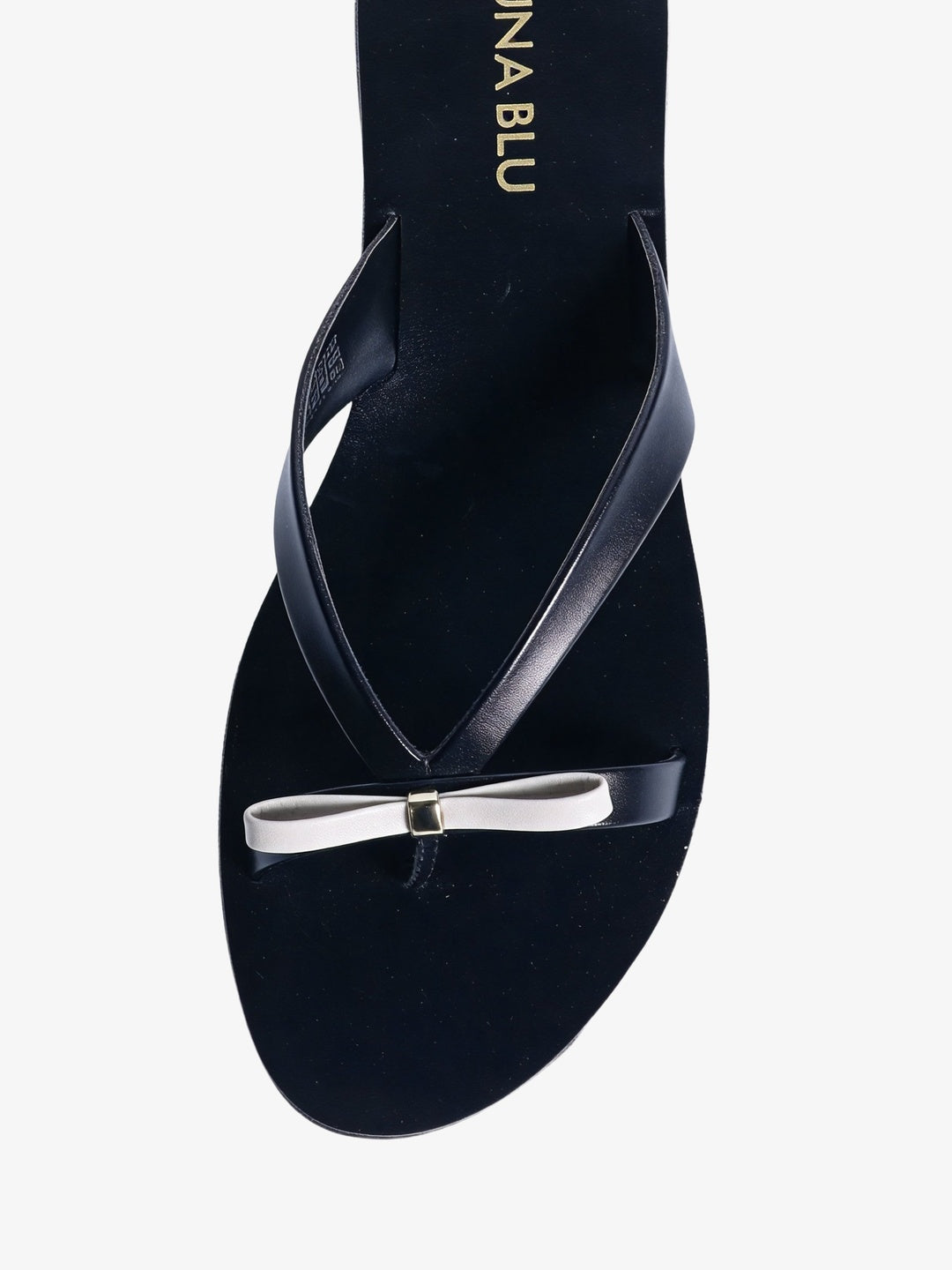 LUNA BLU Black Mini Bow Sandals