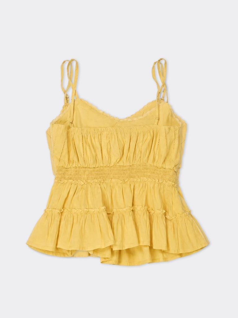 Nuon Yellow Smocked Top