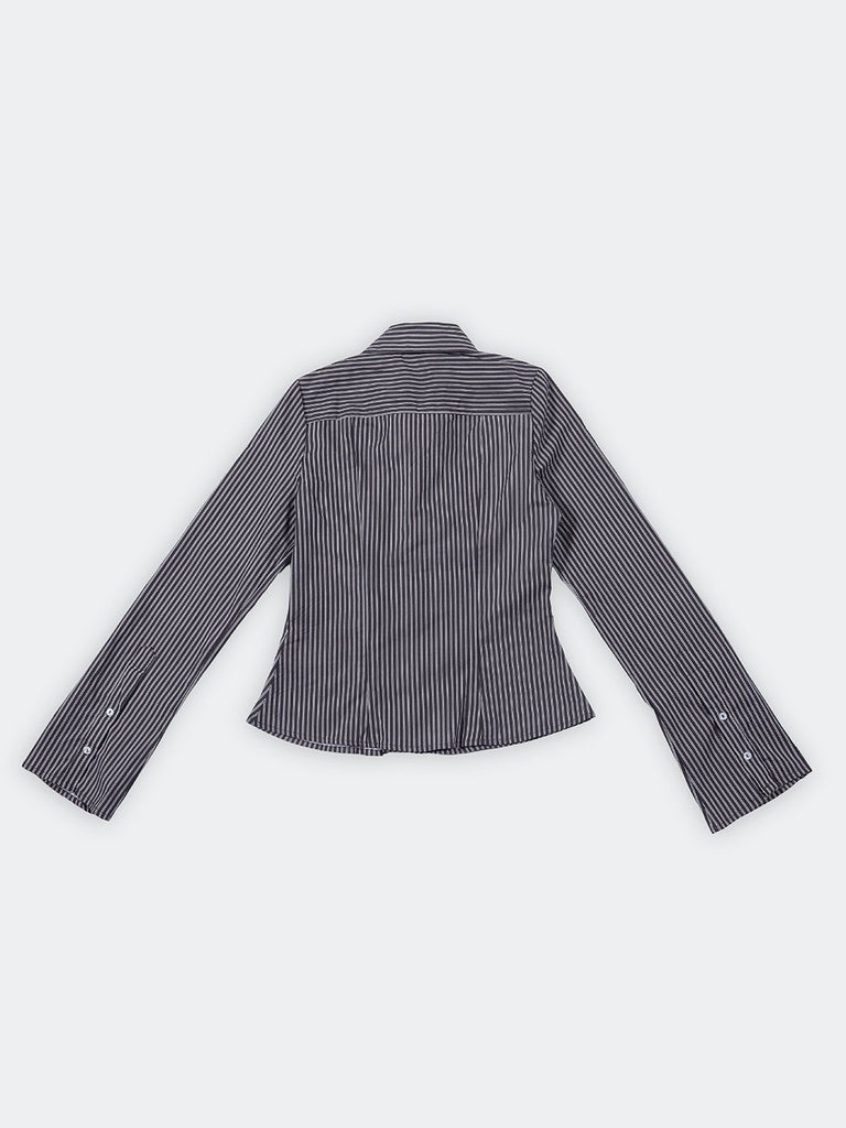 Nuon Brown Striped Shirt