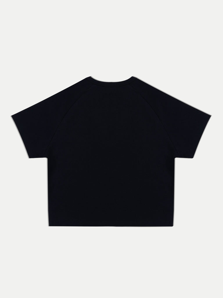 Nuon Black Text Printed Cotton T-Shirt