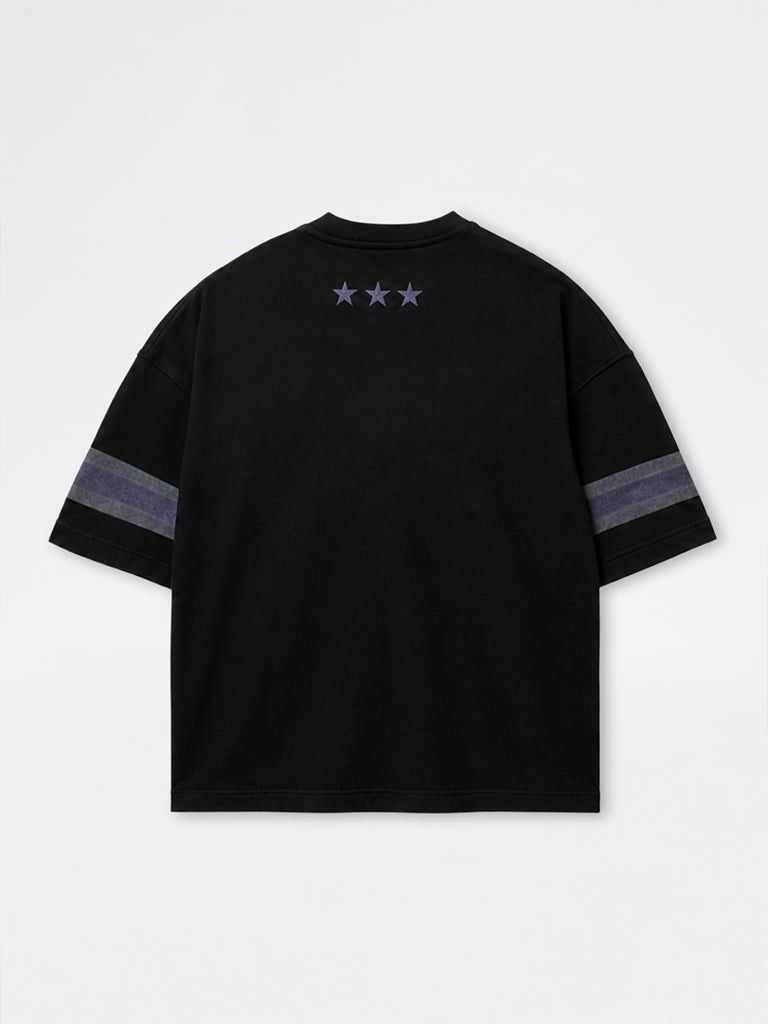 Nuon Black Text-Design Oversized-Fit T-Shirt