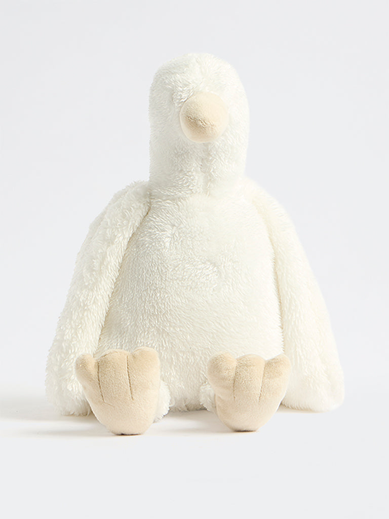 HOP Baby Boys White Bird Fur Soft Toy