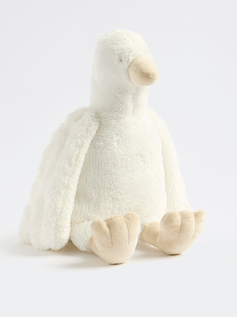 HOP Baby Boys White Bird Fur Soft Toy