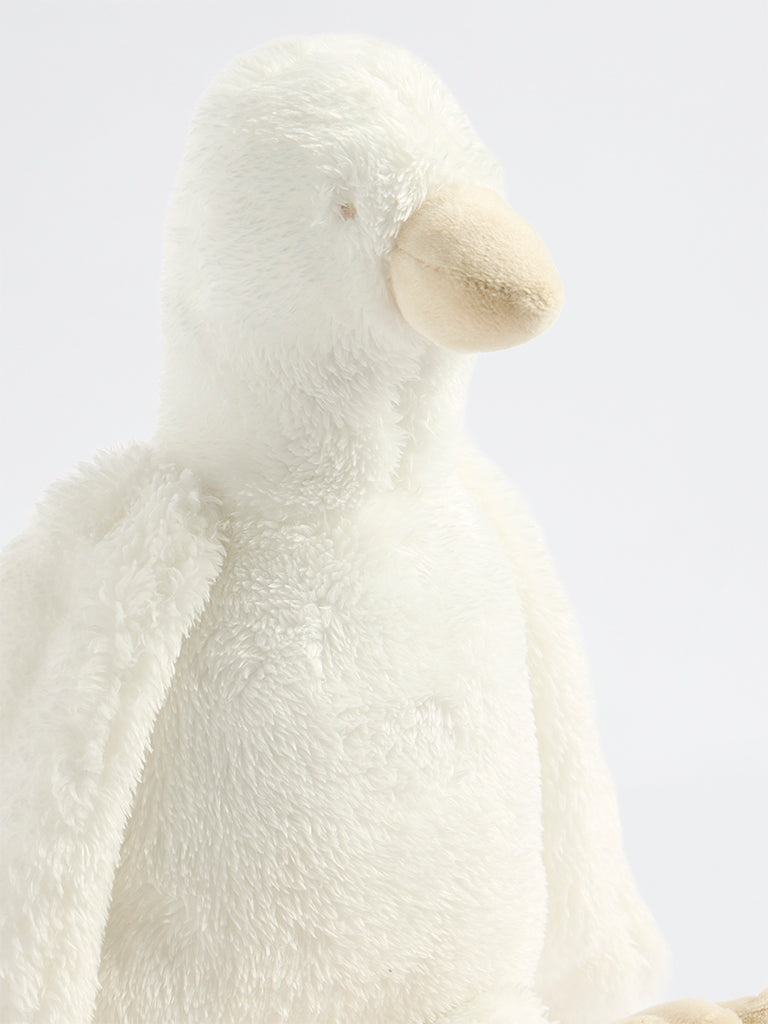 HOP Baby Boys White Bird Fur Soft Toy