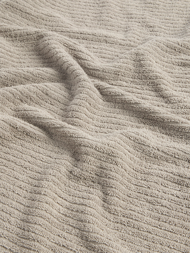 Westside Home Grey Knit-Textured Bath Towel