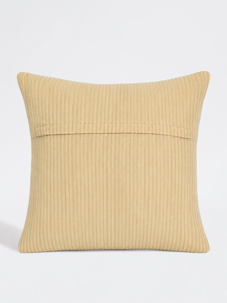 Westside Home Beige Fleece Textured Cushion Cover