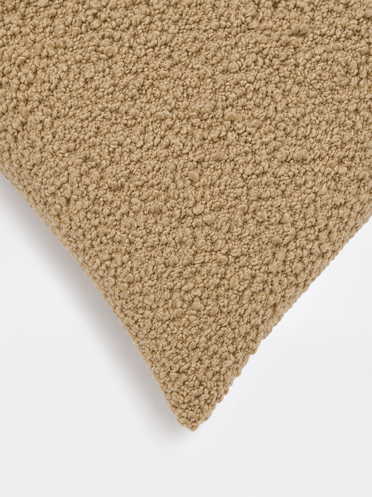 Westside Home Beige Fleece Textured Cushion Cover