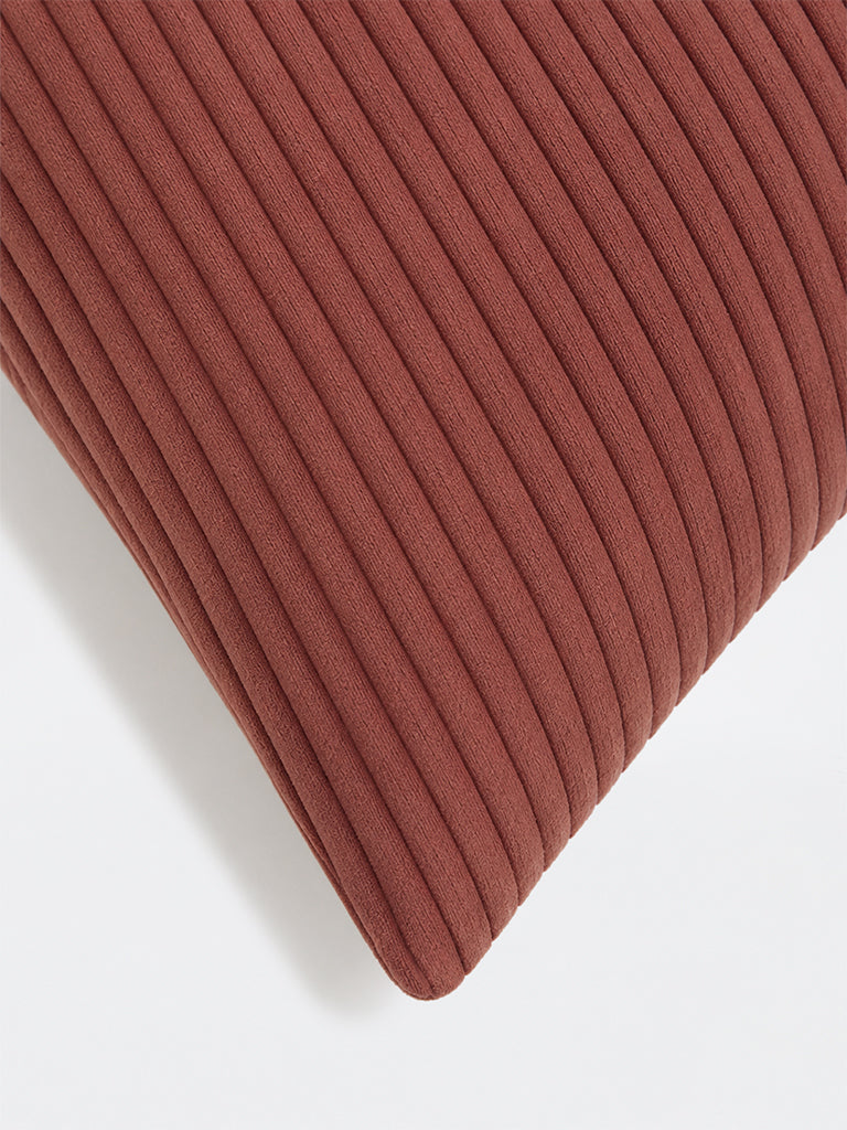 Westside Home Brown Pleated Velvet Cushion Cover
