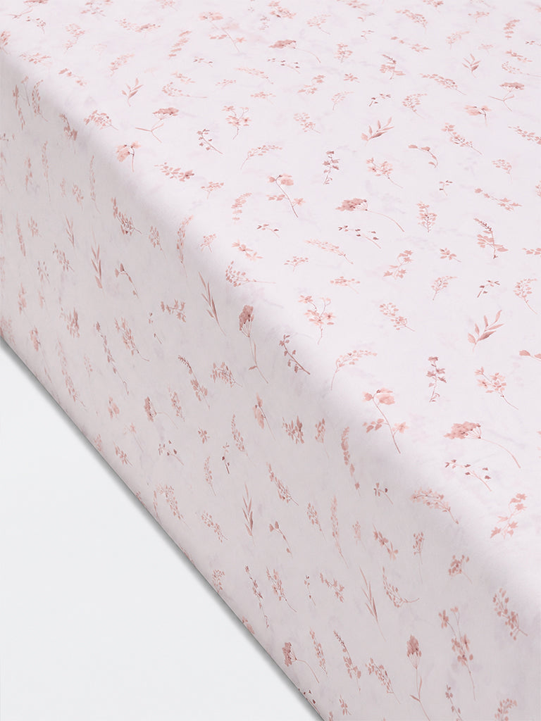 Westside Home Pink Floral Printed Queen Bed Sheet Set