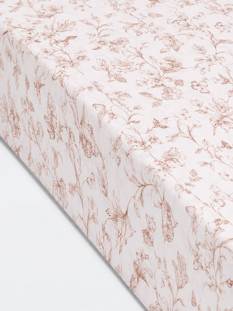 Westside Home Brown Nature-Inspired King Bed Sheet Set