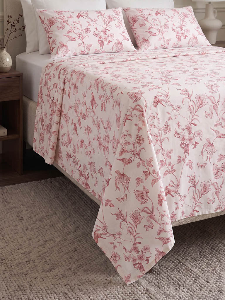 Westside Home Brown Nature-Inspired King Bed Sheet Set