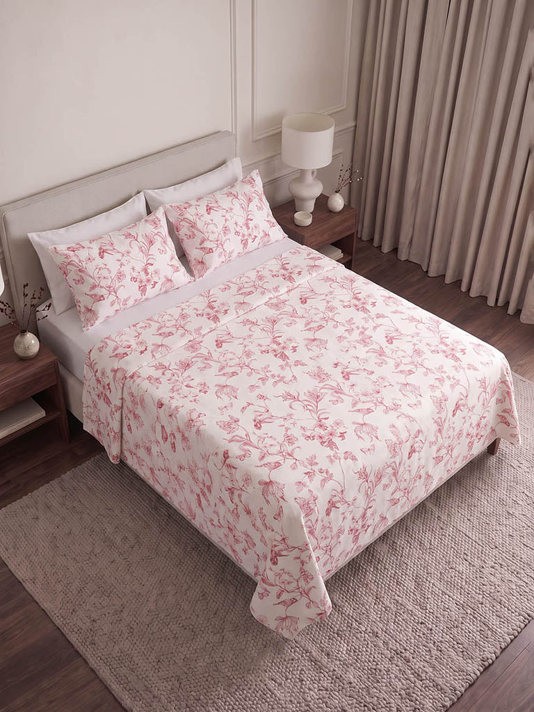 Westside Home Brown Nature-Inspired Queen Bed Sheet Set