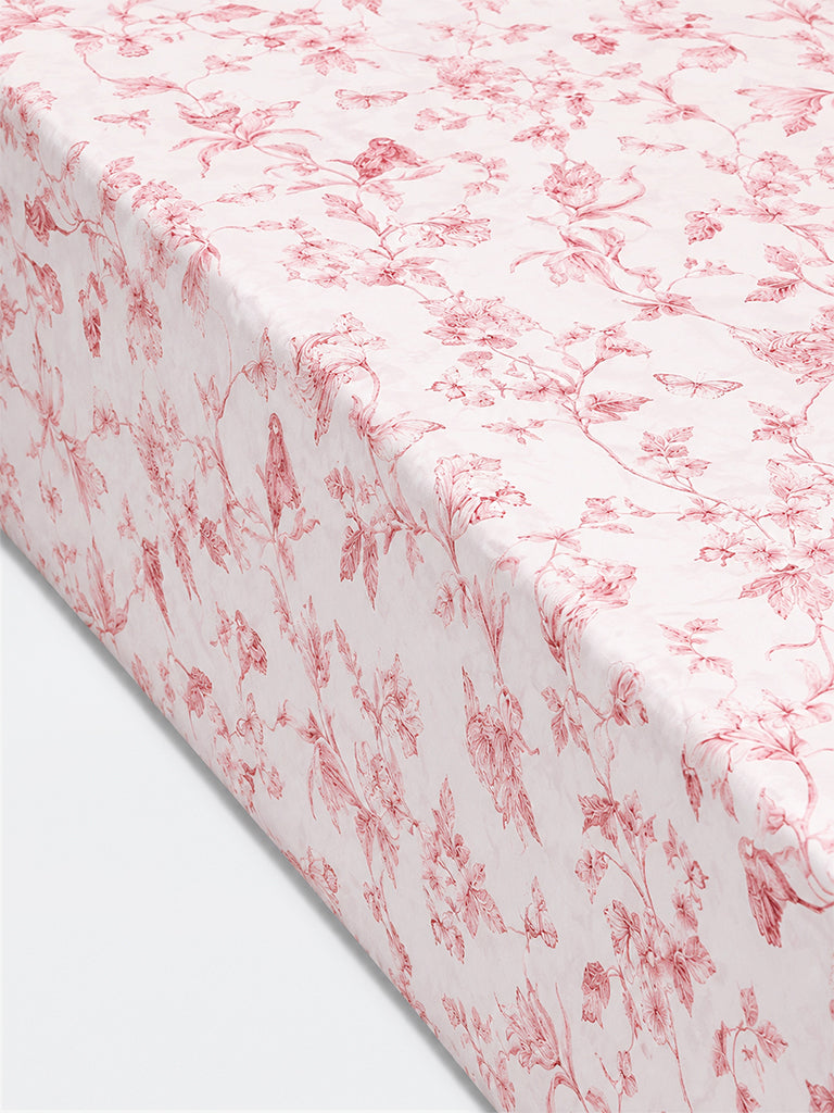 Westside Home Red Nature-Inspired King Bed Sheet Set