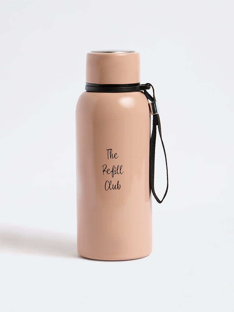 Westside Home Dusty Pink Typography Water Bottle - 500ml