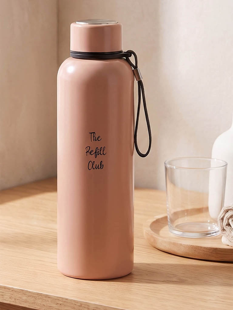 Westside Home Dusty Pink Text Design Water Bottle - 850ml