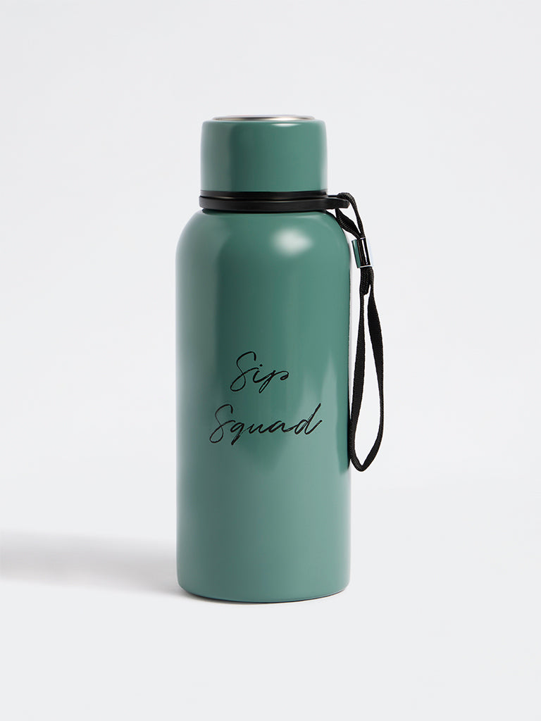 Westside Home Teal Text-Printed Water Bottle - 500ml
